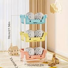 3 Layer Smiley Movable Trolley Organizer