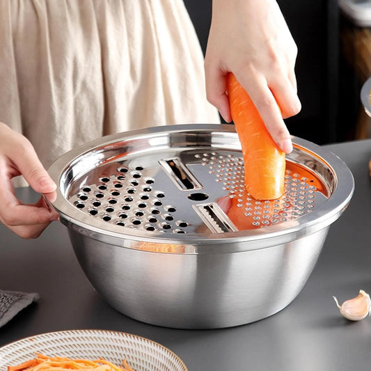 2-in-1 Colander with Grater Multi-Function Kitchen Strainer