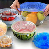 Silicone Stretch Lids and Reusable Bowl Covers Set of 6+6