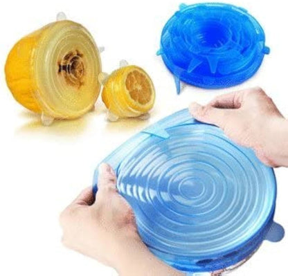 Silicone Stretch Lids and Reusable Bowl Covers Set of 6+6