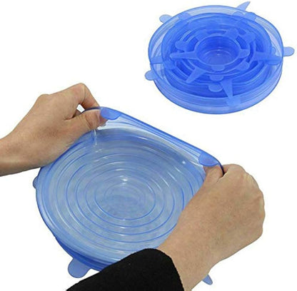 Silicone Stretch Lids and Reusable Bowl Covers Set of 6+6