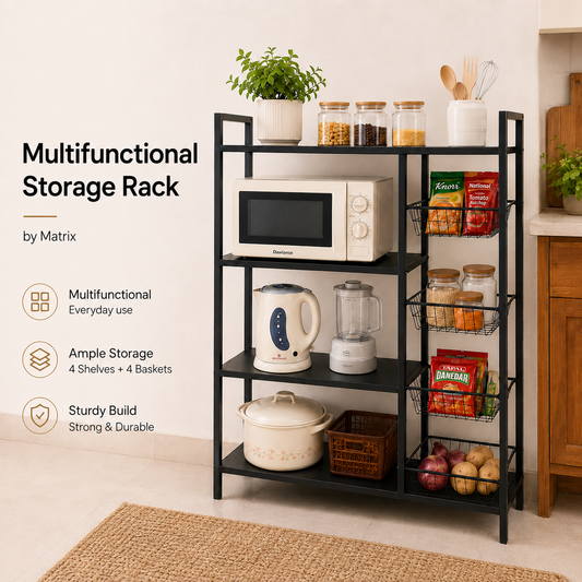 4-Tier Multifunctional Metal Storage Rack by Housify