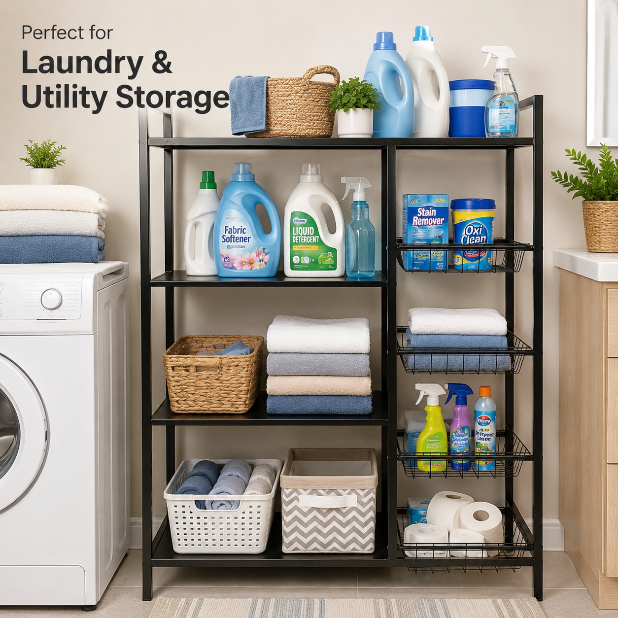 4-Tier Multifunctional Metal Storage Rack by Housify