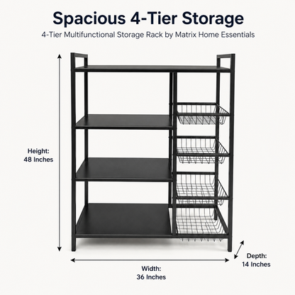 4-Tier Multifunctional Metal Storage Rack by Housify