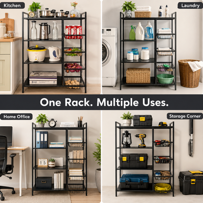 4-Tier Multifunctional Metal Storage Rack by Housify