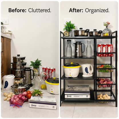 4-Tier Multifunctional Metal Storage Rack by Housify