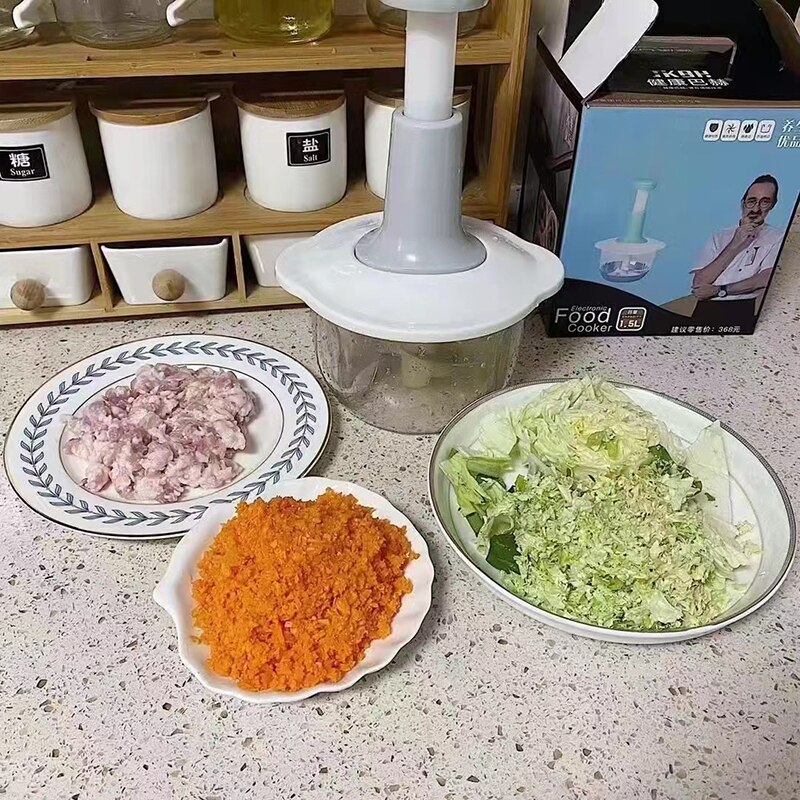 Vegetable Push Chopper 1.5L by Housify.pk