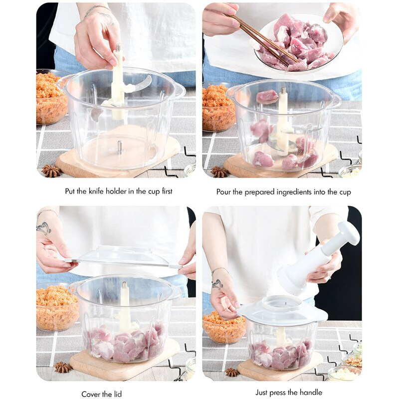 Vegetable Push Chopper 1.5L by Housify.pk