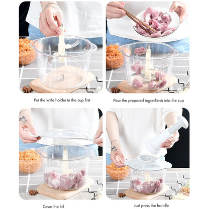 Vegetable Push Chopper 1.5L by Housify.pk