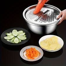 2-in-1 Colander with Grater Multi-Function Kitchen Strainer