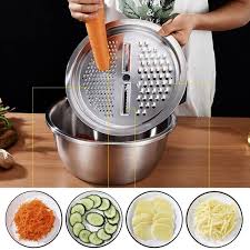 2-in-1 Colander with Grater Multi-Function Kitchen Strainer