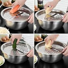 2-in-1 Colander with Grater Multi-Function Kitchen Strainer