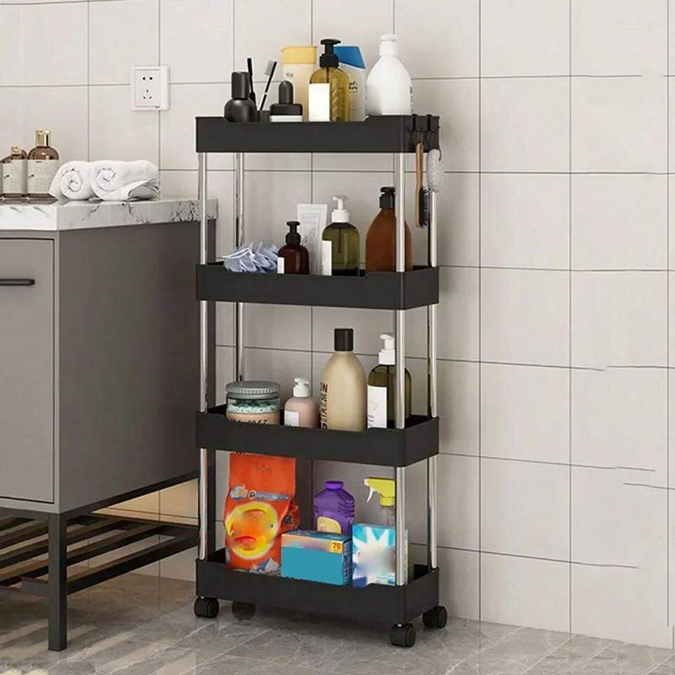 4 Tier Trolley Organizer with Movable Wheels