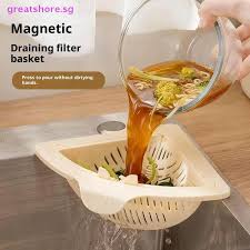 Magnetic Corner Sink Drain Basket Kitchen Strainer