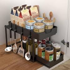 Double Layer Multi-Function Sliding Storage Rack