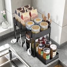 Double Layer Multi-Function Sliding Storage Rack
