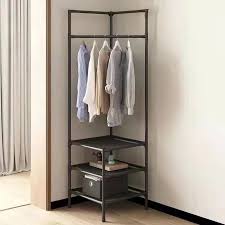Corner Coat Rack with Multi Storage Shelf Cabinet