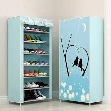 Cabinet Shoe Organizer with Printed Dust Proof Cover