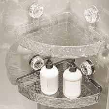 Acrylic Self Adhesive Bathroom Corner Shelf