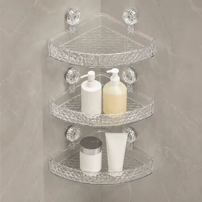 Acrylic Self Adhesive Bathroom Corner Shelf