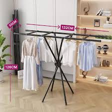 Folding X Shape Clothes Drying Rack