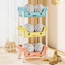 3 Layer Smiley Movable Trolley Organizer