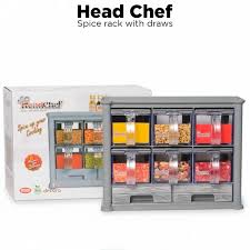 Kitchen Sliding Spice Organizer with Drawers