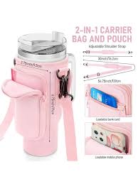 Crossbody Tumbler Carry Bag with Phone Holder