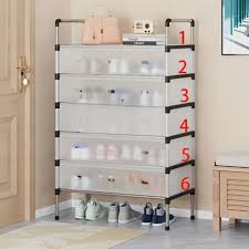 5-Layer Dust-Proof Compact Shoe Storage Rack