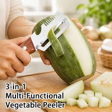 2-Pack 3-in-1 Multifunctional Vegetable Peeler with Wooden Handle