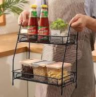 2 Tier Metal Kitchen and Bathroom Rack