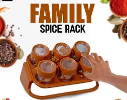 Spice Zone 6 Piece Masala Rack with Elegant Stand