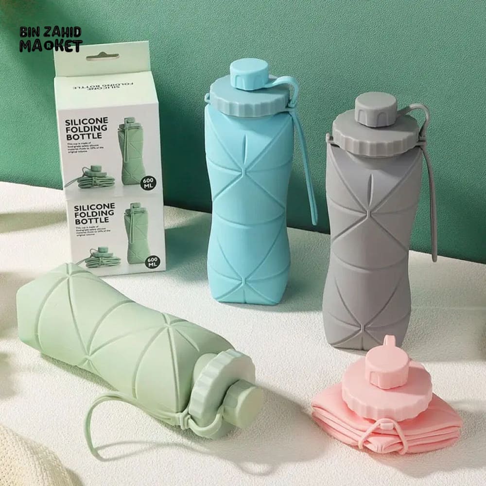 600ML Silicone Foldable Water Bottle