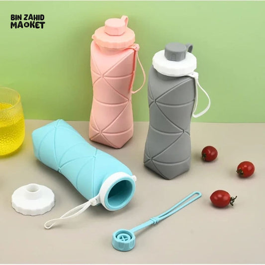 600ML Silicone Foldable Water Bottle