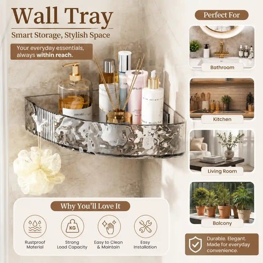 Acrylic Self Adhesive Bathroom Corner Shelf